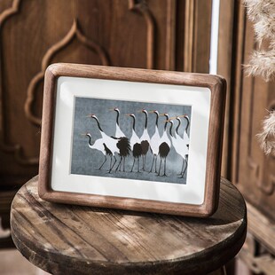 相框空框摆台高级感挂墙榫卯10寸全家福7寸画框6寸实木相框a4大小