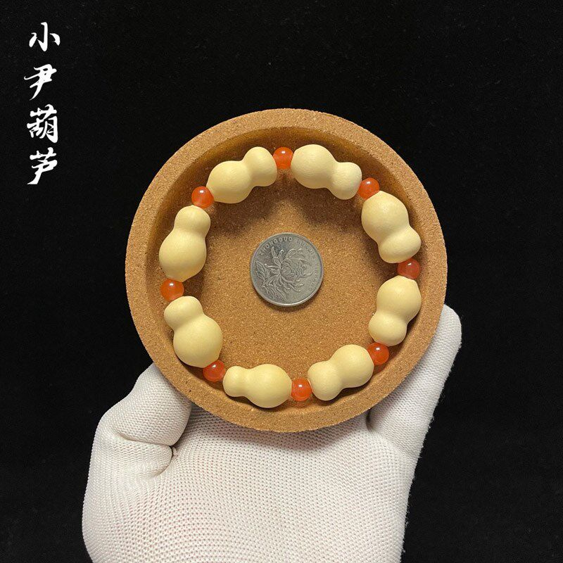 天然文玩小葫芦i手串草里金纯手工制作精品手链手持挂件配饰把玩