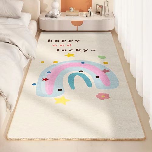 床边卡通地毯地垫儿童玩耍卧室加厚防滑耐脏可机洗爬行垫