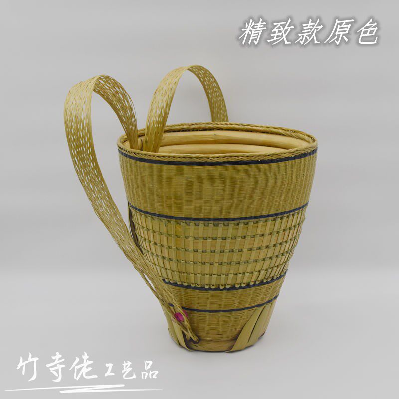 湘西竹编精品大背篓成人背篼喜事背筐儿童背篓表T演道具工艺品收