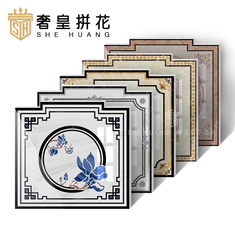 别墅公寓酒店电梯轿m厢拼花瓷砖微晶石防滑耐磨自建房玄关地砖拼