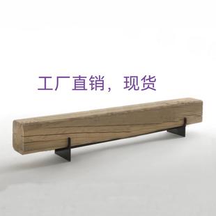 凳服装 北欧民宿休闲原木长凳电视柜长条凳换鞋 店户外复古中古长椅