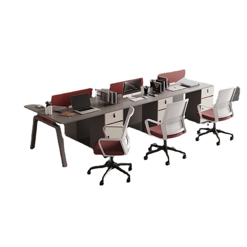 办公桌职员办公桌椅组合屏风卡位4/6人位财务办公家具工位电脑桌