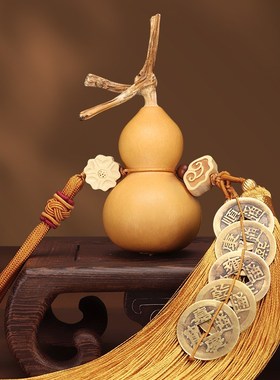 五帝钱挂件黄铜铜钱串进户门大门门口朝向东南西北天然葫芦开口不