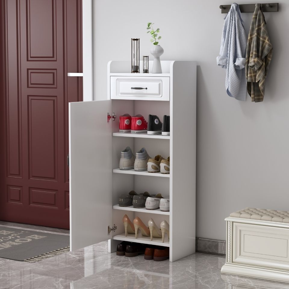 小户型楼道小鞋柜宽35收纳柜50长45家用电梯门口入户单门窄柜40cm