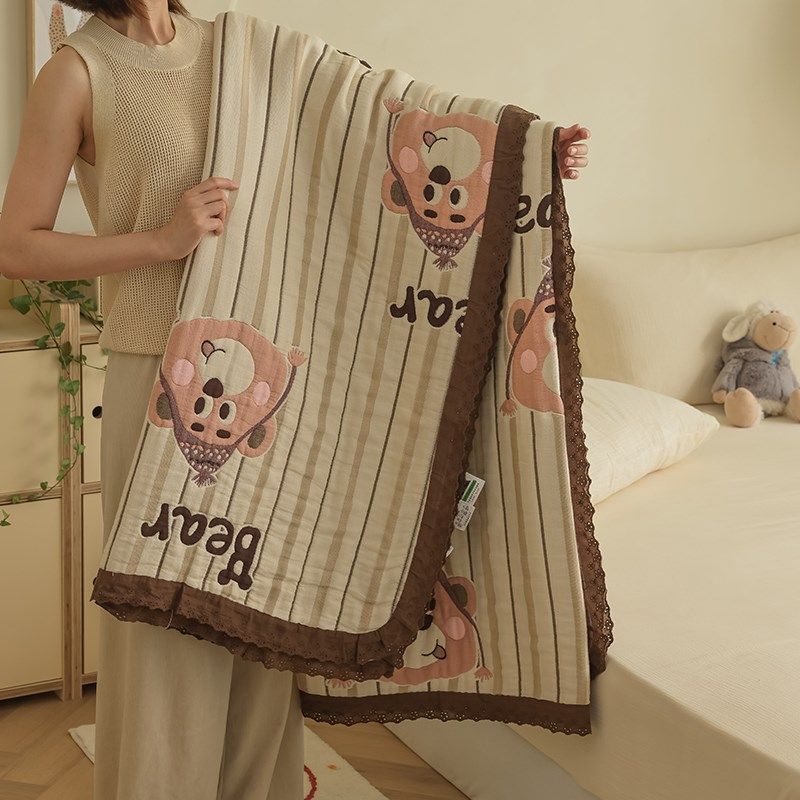 十层纱布毯毛巾被全棉春秋冬季加厚泡芙被子单双人纯棉婴儿童盖毯,床上用品,休闲毯/毛毯/绒毯,淘宝优惠券,粉丝福利购,淘宝优惠卷