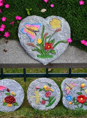 户外花园汀步石踏脚石庭院防滑户外垫脚石草坪石铺路石地砖踏步石