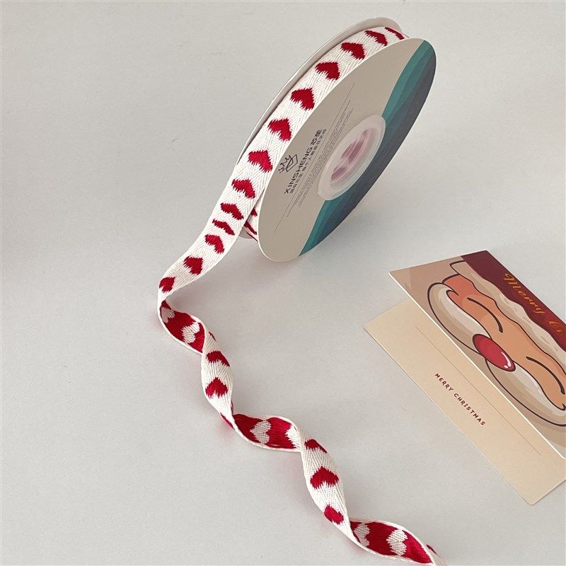 圣诞节包装丝带爱心元素布艺织带打包丝带氛围感礼物装饰绳子,居家布艺,丝带/绸带/布带,淘宝优惠券,粉丝福利购,淘宝优惠卷
