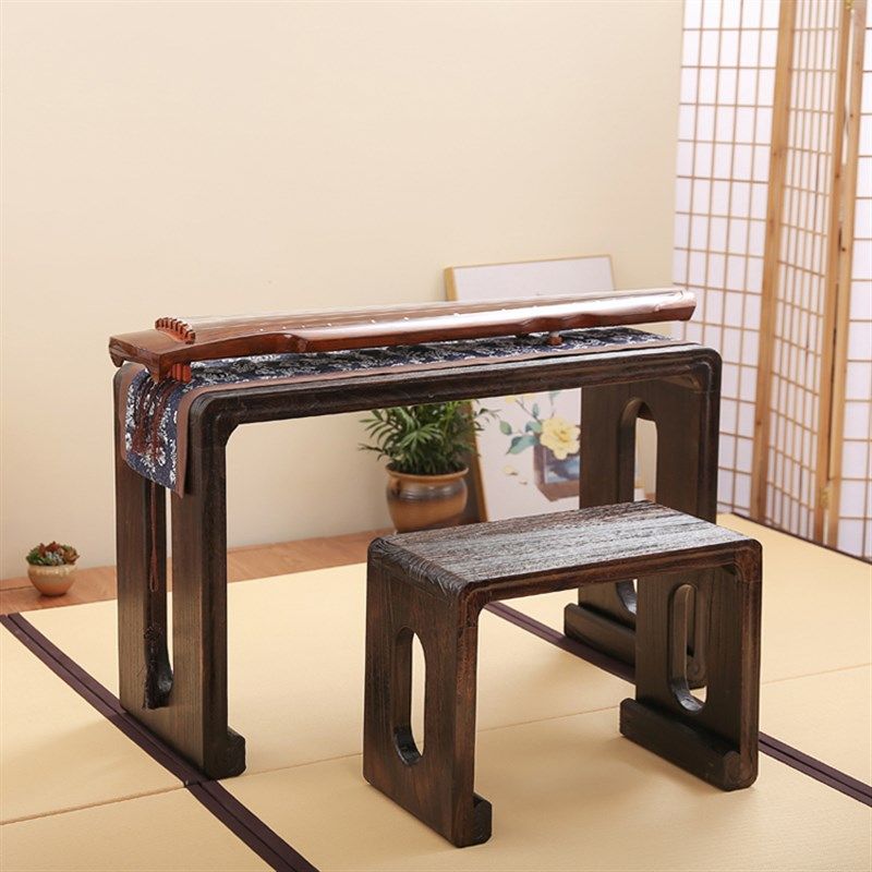 桐木古琴桌凳共鸣琴桌古琴台实木古筝桌禅意简约书法桌案几中式