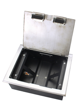 不锈钢隐藏防水四86型五孔网络弱电地插座多媒体多功能地板插座