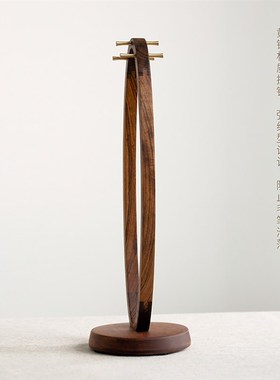 问心堂清欢檀木毛笔架笔挂新中式笔挂简约文房笔挂高档实木笔挂