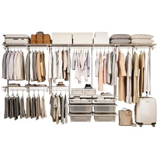 铂耐金属衣柜定制小户型卧室简约开放式 4.0米衣柜 衣帽间储物间