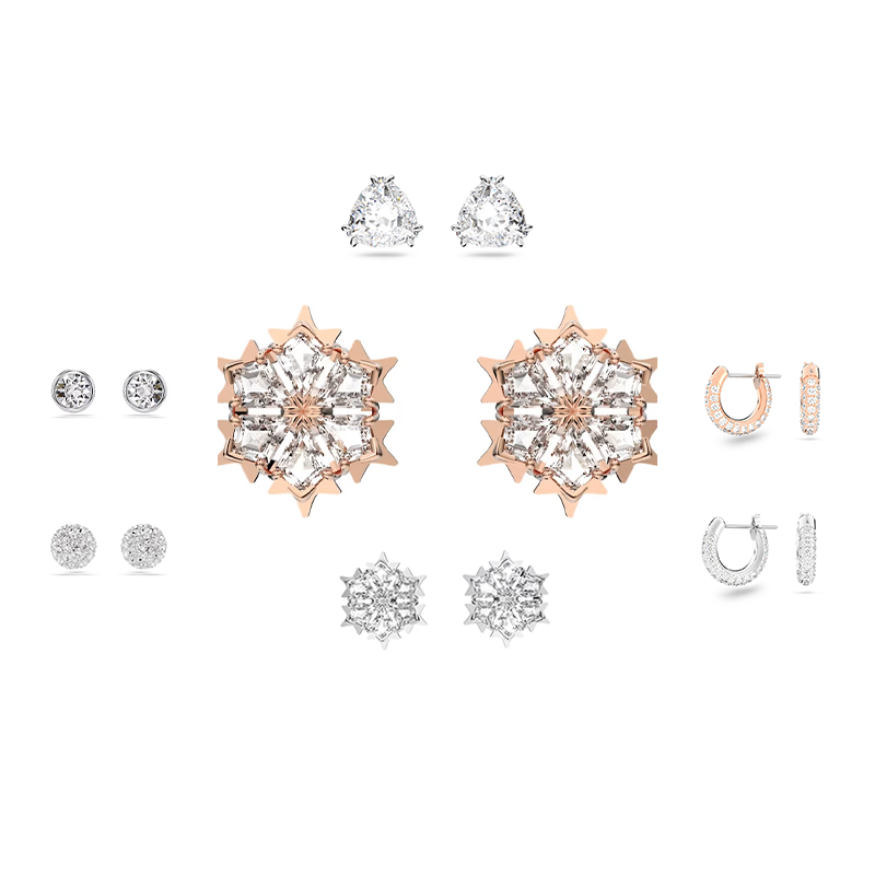 【官方正品】Swarovski/施华洛世奇 MAGIC系列百搭雪花形水晶耳钉