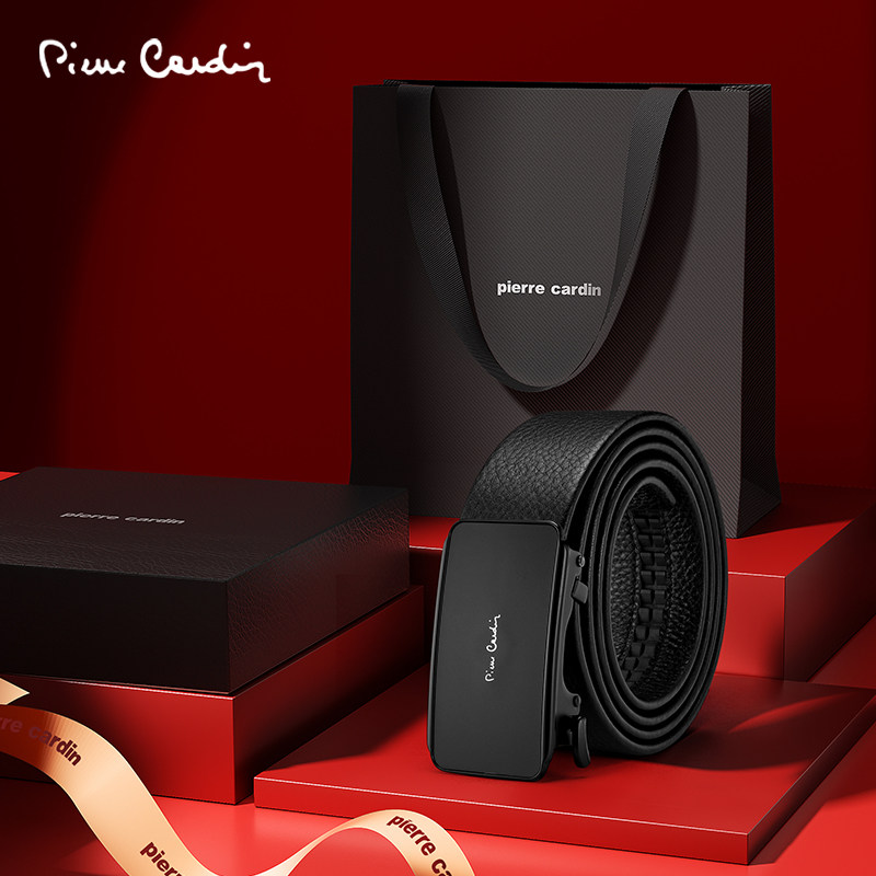 皮尔卡丹正品皮带男士2026新款商务休闲真皮自动扣内穿腰带男款潮