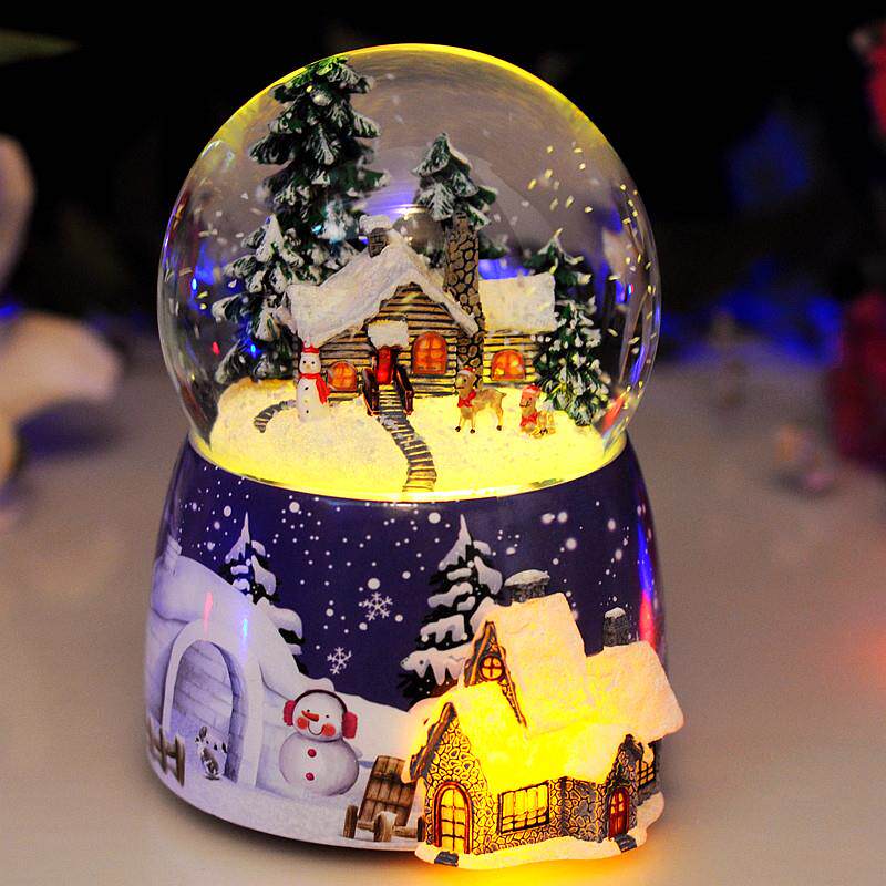 手摇鸟之诗儿童节礼物旋转水晶球音乐盒八音盒男女童同学生日礼物