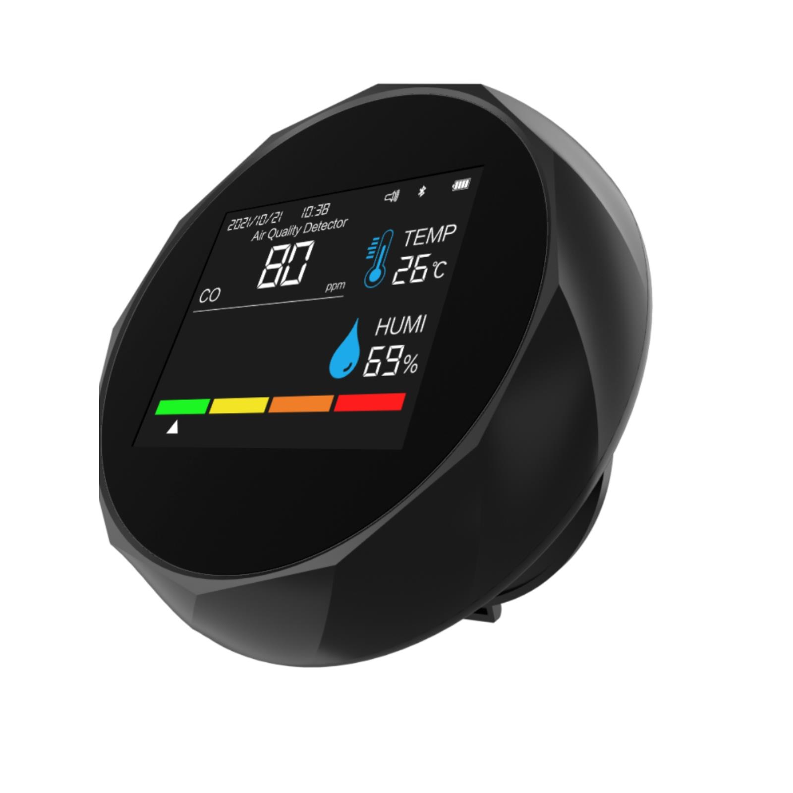 2Co5Tb， 6合1功能蓝牙应用程序，一氧化碳一氧化碳二氧化碳检测