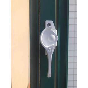 828月牙锁白色拉门窗搭扣锁 移门移窗锁钩塑钢窗户锁扣铝合金