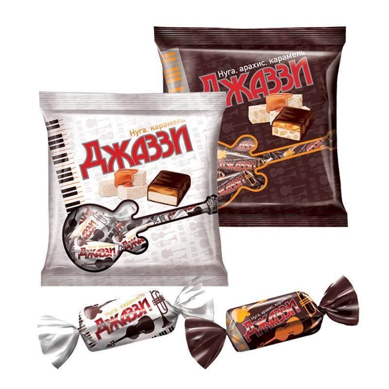 俄罗斯进口黑白爵士花生巧克力夹心牛奶糖婚庆喜糖果（代可可脂）