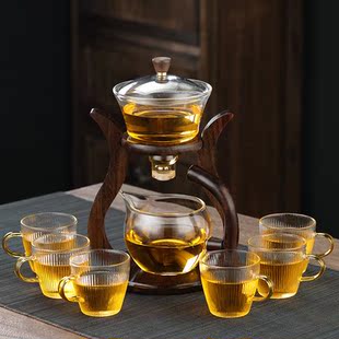 家用泡茶碗懒人泡宫灯茶具茶壶 世壶全自动泡茶器玻璃功夫茶具套装