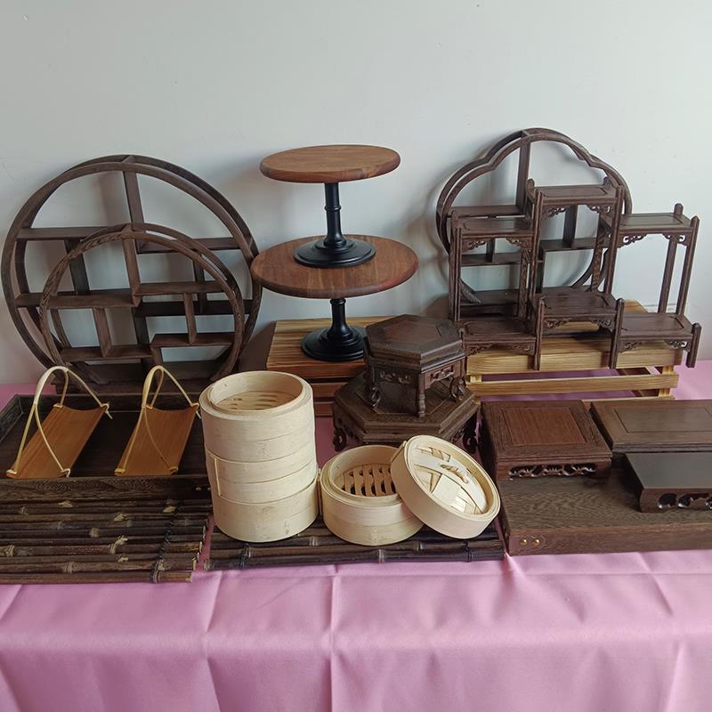 森系甜品台展示架木质摆