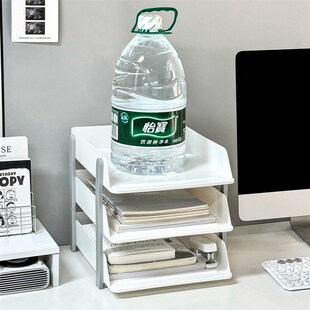 桌面文件收纳架办公室资料a4纸文件夹档案分层置物架办公桌整理架