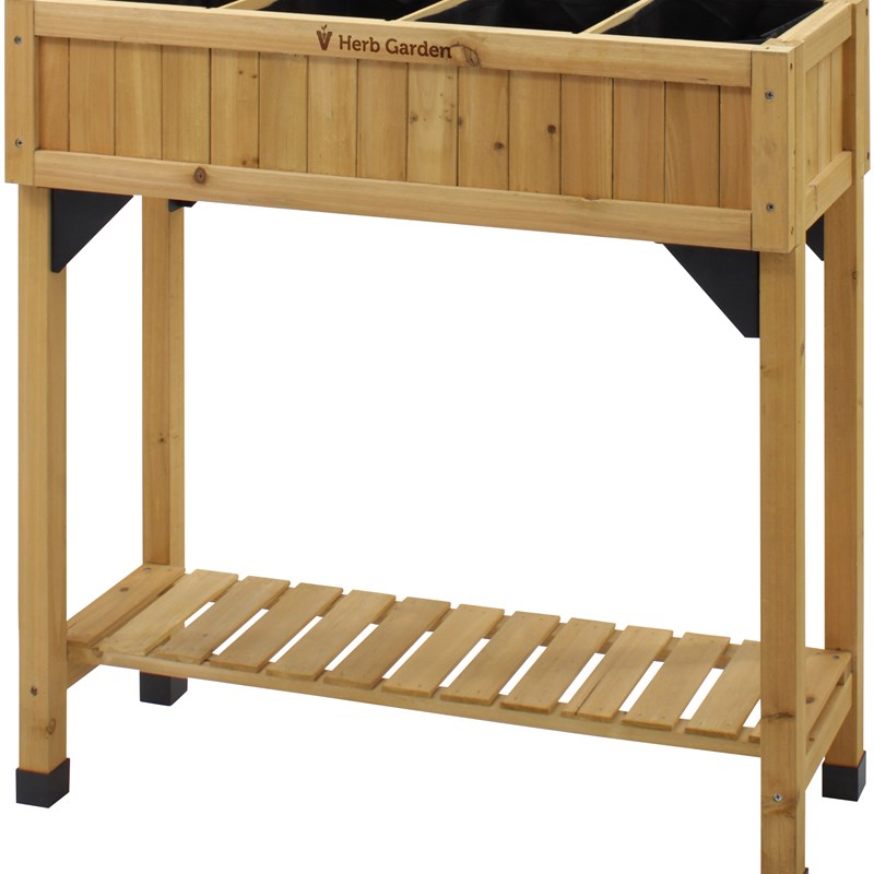 Takasho抬高苗床栽培箱WK-08 木制花盆香草苗圃花架