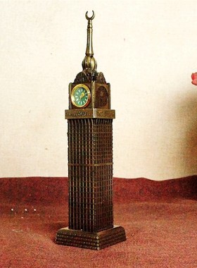 麦加钟楼高楼大厦建筑物模型旅游纪念品家居桌面摆件工艺品装饰品