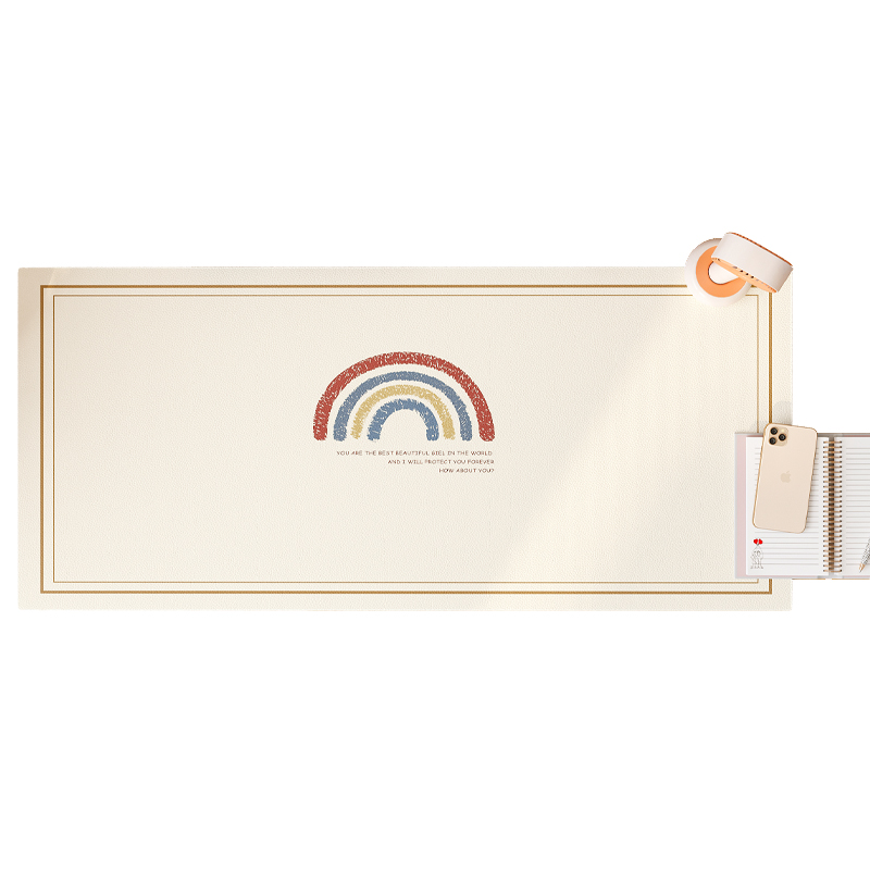 电脑桌垫办公室工位小清新pvc防水可擦免洗皮革宿舍桌面垫书桌布