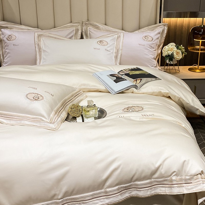 200支双股轻奢匹马棉四件套全棉纯棉100床单被套裸睡酒店床上用品