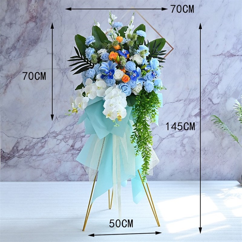 三脚架仿真花商场店铺橱窗车展庆典活动装饰布置迎宾摆件