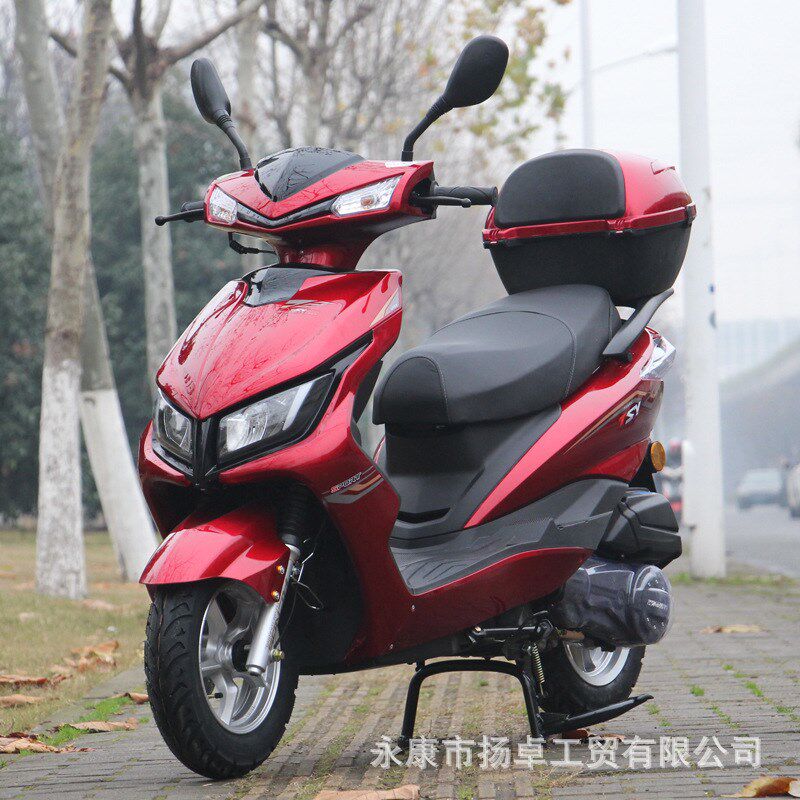 M8款踏板摩托车125CC燃油车成人两轮助力车工厂直销