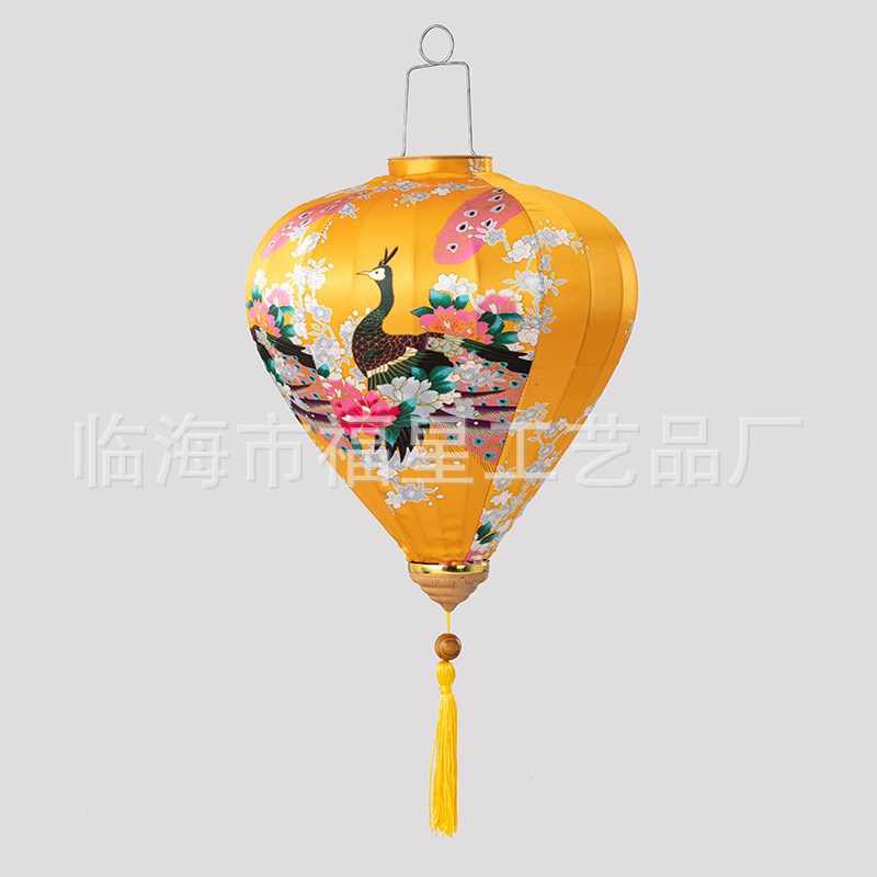 宋韵文化孔雀灯笼春节中式古典异形灯笼网红灯笼钻石户外大红灯笼