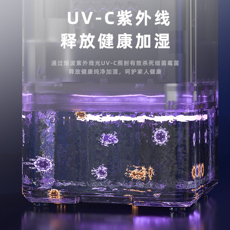 大宇 韩国卧室负离子无雾加湿空气加湿器净化除菌可视化遥控智能