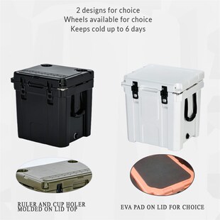 33QT抗摔耐用海钓超长时间保温箱桶滚塑冷热两用储存盒保鲜保温箱