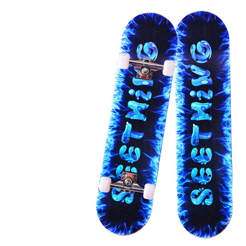 双面款【普通轮】四轮滑板初学者男女双翘板公路刷街板成人滑板车