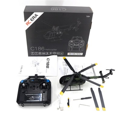 跨境库兵客航模C186四通单桨无副翼遥控直升飞机航空模型遥控飞机
