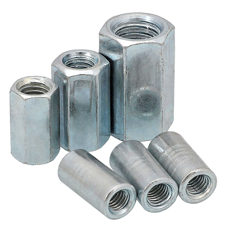 镀锌加长六角螺母/螺杆丝杆连接螺帽/加长圆型接头螺母M6M8M10M12