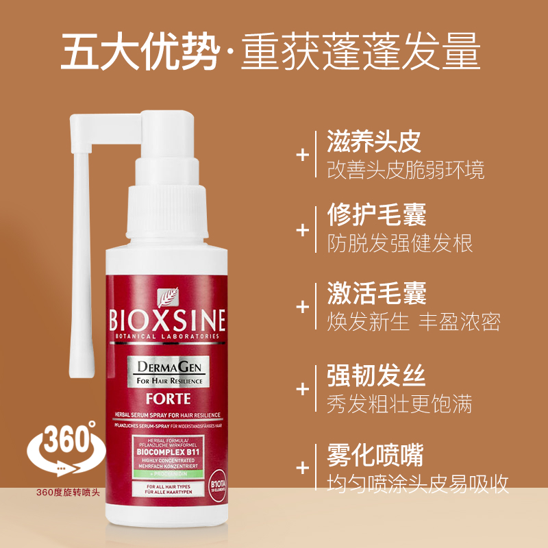 BIOXSINE倍优森 8倍防脂溢性掉发液激活毛囊增密发育发增长营养液