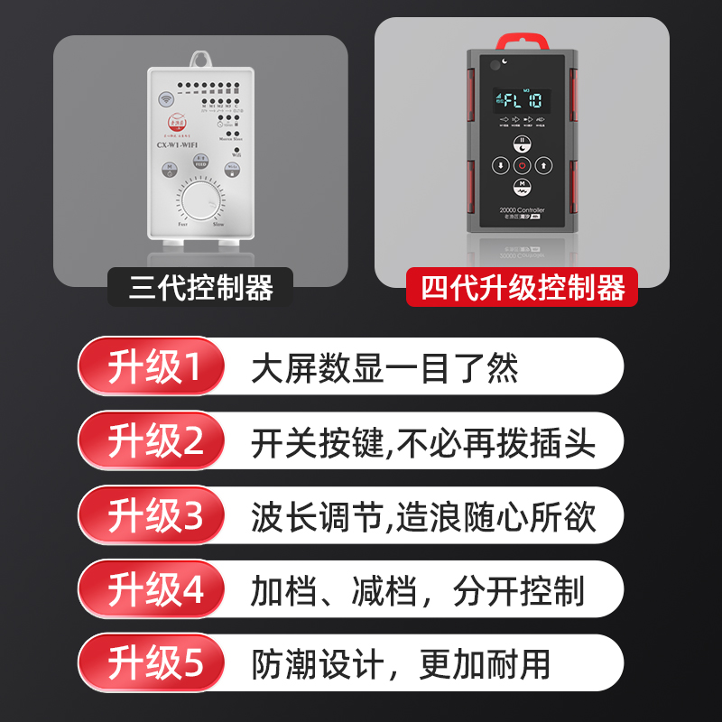 老渔匠造浪泵鱼缸环流泵变频超静音小型鱼缸底部吹粪造浪机老鱼匠