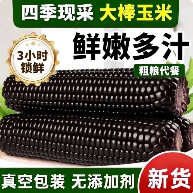 王老宝东北黑糯玉米新鲜真空玉米