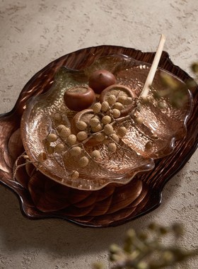 木作家具展厅餐桌软装设计新中式氛围布置艺术感侘寂风餐厅摆件