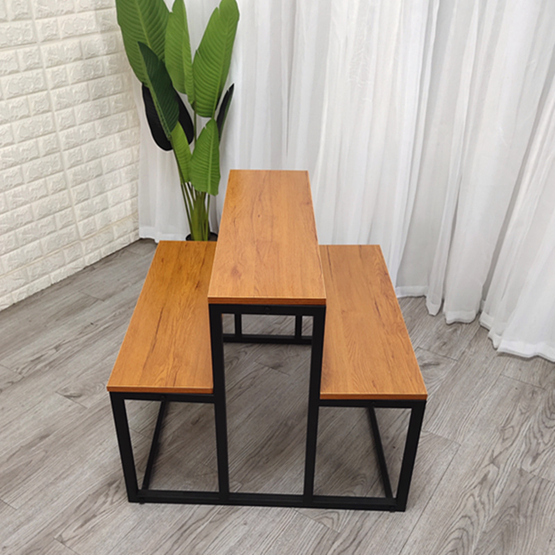 包邮服装店展示架流水台中岛梯形商场鞋包陈列货架落地饰品花摆台