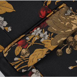 时尚 春秋季 修身 国潮小西装 单西外套宴会主持人礼服中国风西服 男士