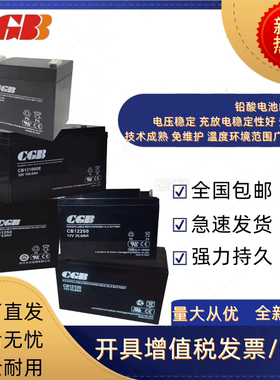 CGB长光蓄电池CB12V25AH电梯应急40AH24AH17AHUPS12AH7AH消防主机