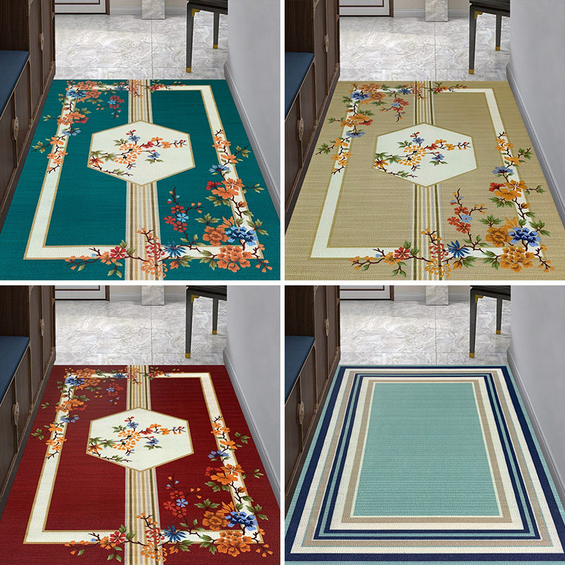 PVC 新中式地垫防水防滑入户进门门垫门厅玄关脚踩垫可擦洗可裁剪,居家布艺,家用脚垫,淘宝优惠券,粉丝福利购,淘宝优惠卷