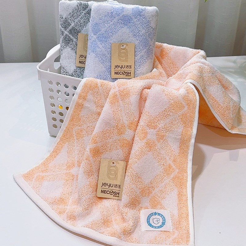 3条装竹棉提花加厚毛巾成人男女家用美容院洗脸洁面巾套装A类吸水