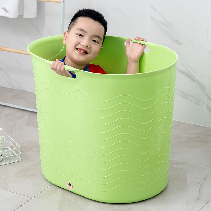 儿童洗澡桶婴儿保温沐浴桶加厚手提泡澡桶洗澡盆塑料宝宝洗澡神器