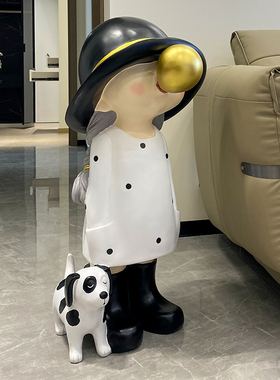 北欧风简约气球女孩房装饰品治愈系电视柜橱窗样板间玄关落地摆件