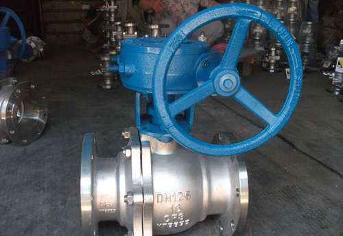 Q341FQ341Y型PN16~PN40蜗轮法兰不锈钢蜗杆传动球阀1