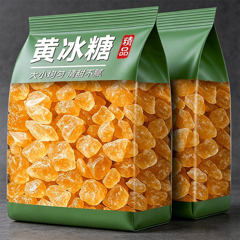 黄冰糖小颗粒多晶冰糖块甘蔗熬制家用煲汤泡水泡茶手工袋装土冰糖